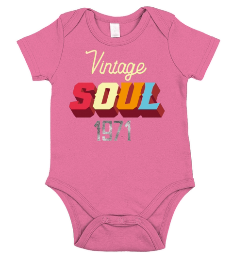 Vintage Soul 1971 Short Sleeve Baby One-Piece