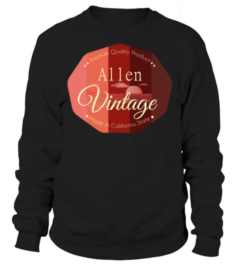 Allen First Name Vintage Design Sweatshirt Unisex