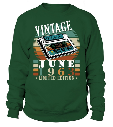 June 1963 vintage birthday gift 60 years Sweatshirt Unisex