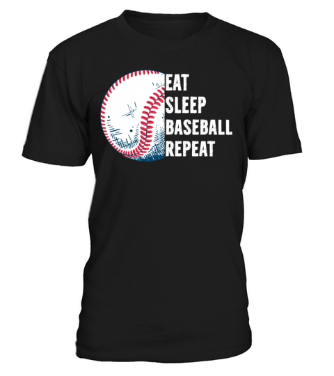 Eat Sleep Baseball Repeat Funny Vintage T-Shirt Unisex