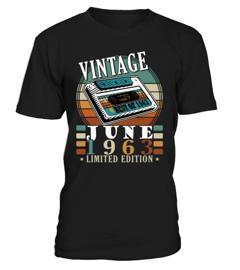 June 1963 vintage birthday gift 60 years T-Shirt Unisex