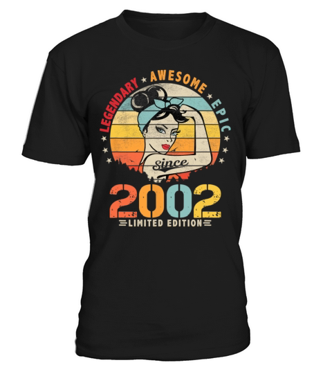 Vintage 2002 21st Birthday Legendary Awesome Epic T-Shirt Unisex