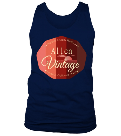Allen First Name Vintage Design Tank Top Unisex