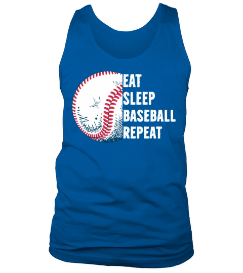 Eat Sleep Baseball Repeat Funny Vintage Tank Top Unisex