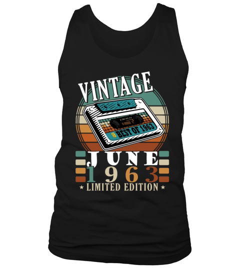 June 1963 vintage birthday gift 60 years Tank Top Unisex