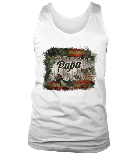 Vintage Papa Bear Fathers Day Tank Top Unisex