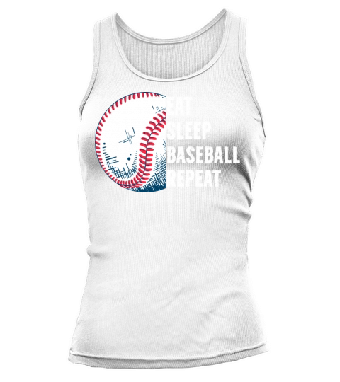 Eat Sleep Baseball Repeat Funny Vintage Tank top Woman
