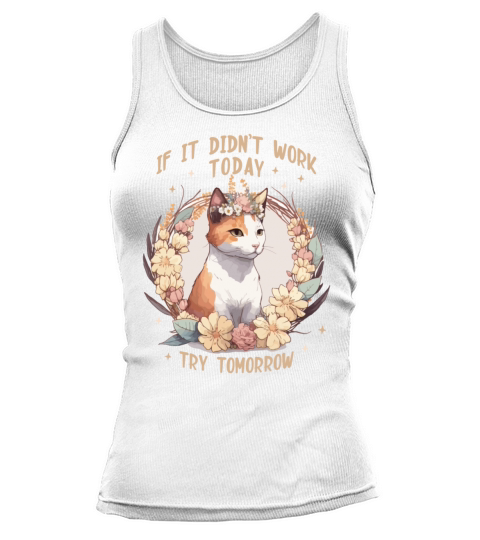 Flower Crown Japanese Bobtail Cat Pet Breed Positi Tank top Woman
