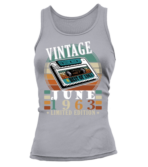 June 1963 vintage birthday gift 60 years Tank top Woman