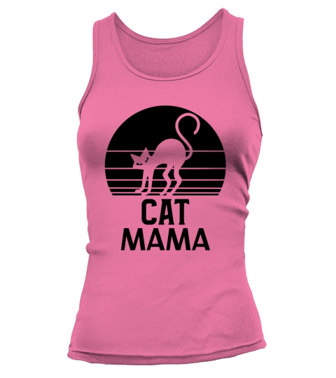 Vintage 80s Cat Mom Tee Retro Distressed Shirt Tank top Woman