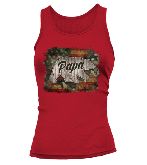 Vintage Papa Bear Fathers Day Tank top Woman
