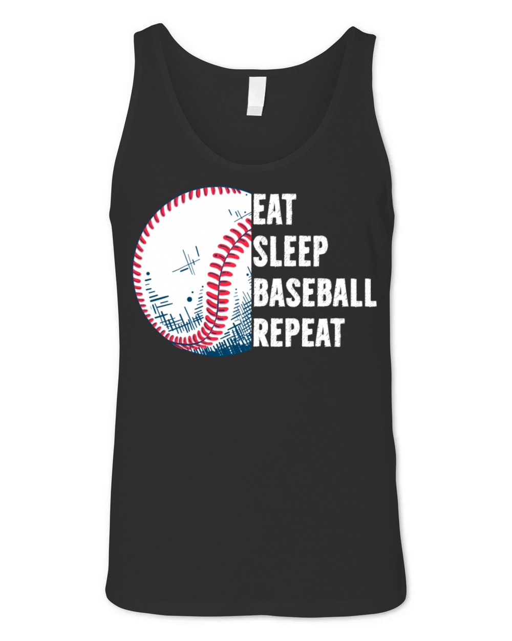 Eat Sleep Baseball Repeat Funny Vintage Unisex Jersey Tank