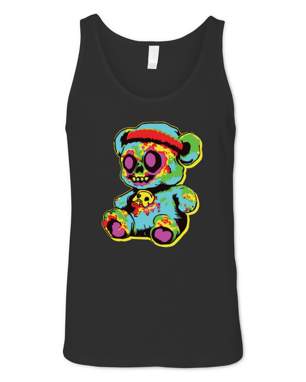 Horror Scary Bear Halloween Creepy Cuddles Unisex Jersey Tank