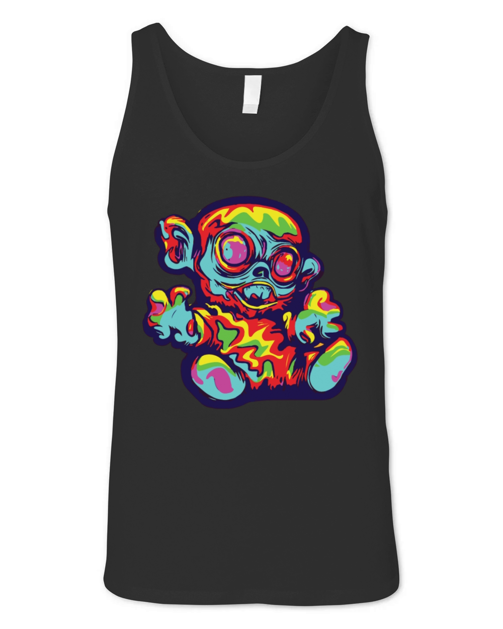 Horror Scary Bear Halloween Vampy Bear Unisex Jersey Tank