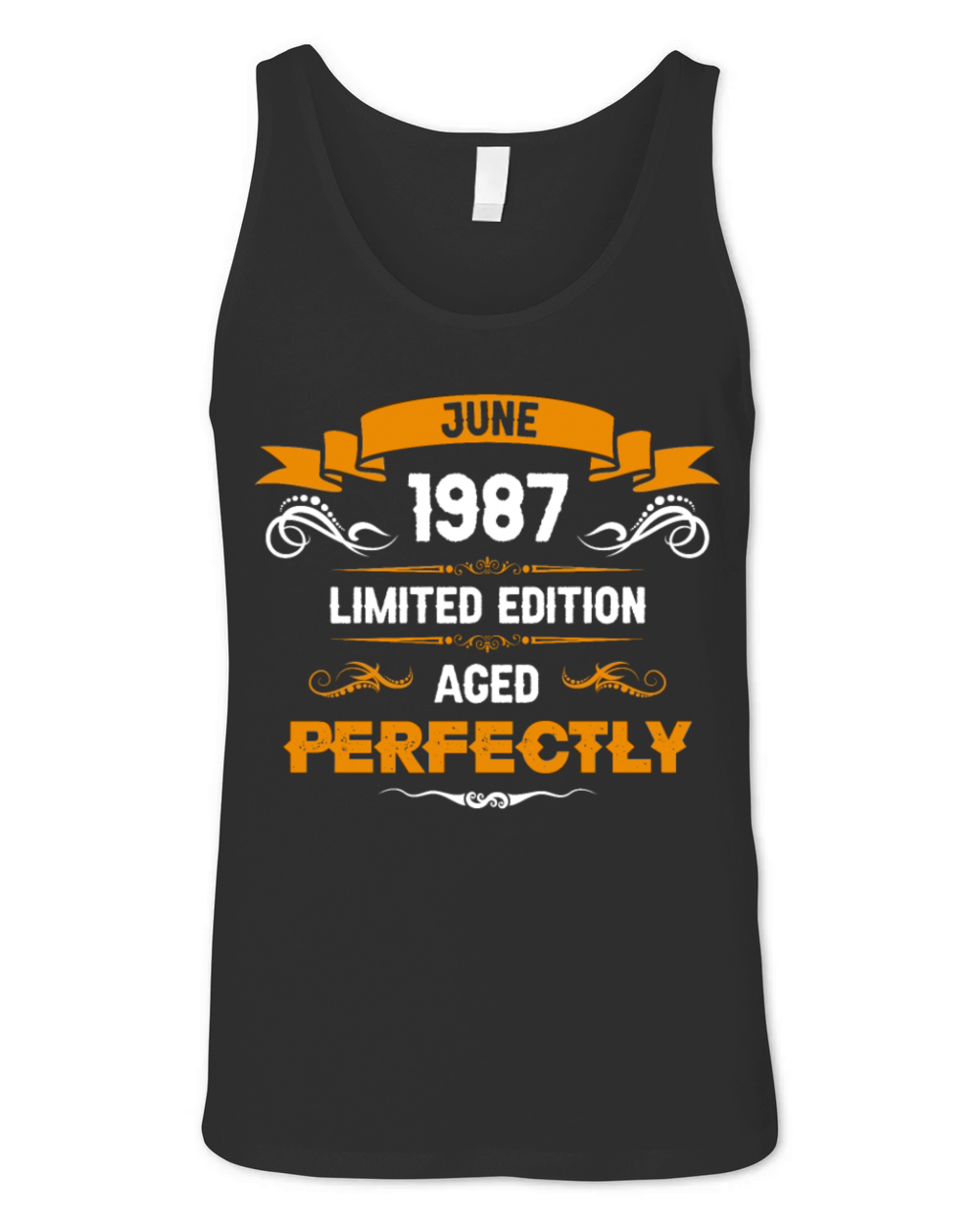 June 1987 Vintage Birthday Present Unisex Jersey Tank