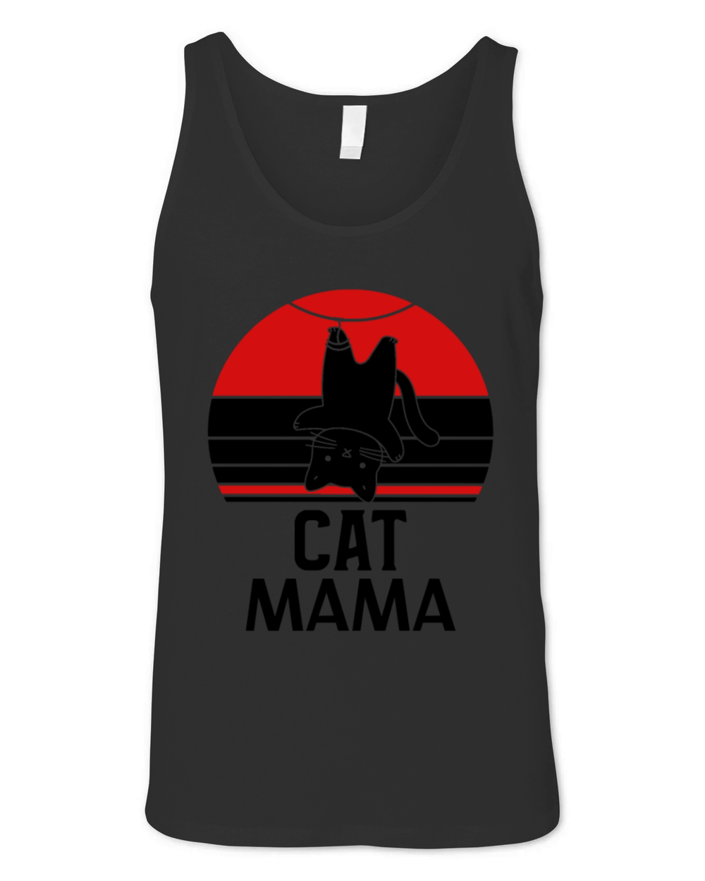 Retro Distressed Cat Mama Graphic Tee Vintage Unisex Jersey Tank