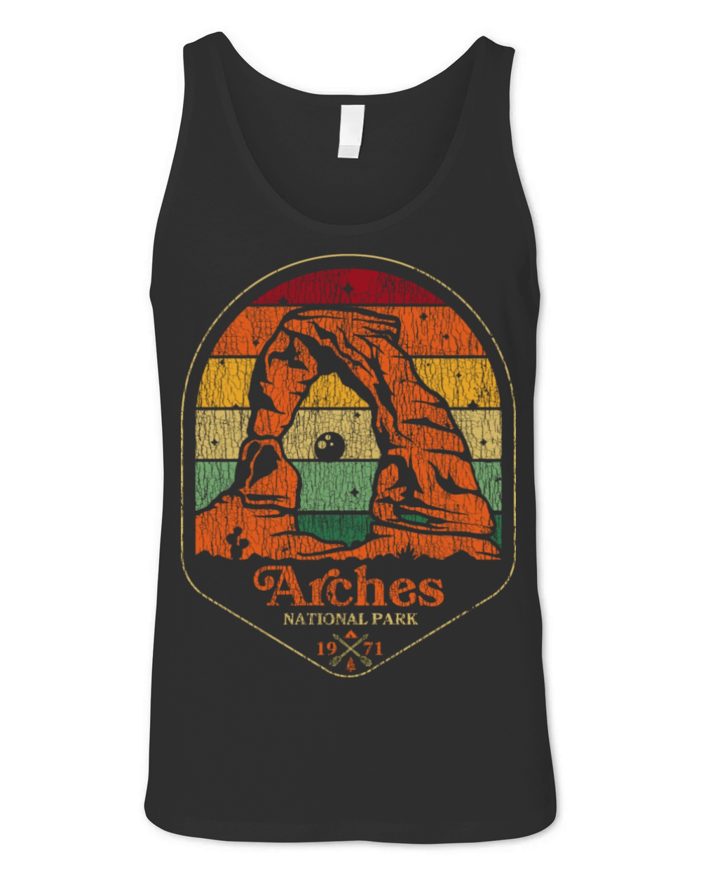 Retro Vintage Arches National Park Utah Unisex Jersey Tank
