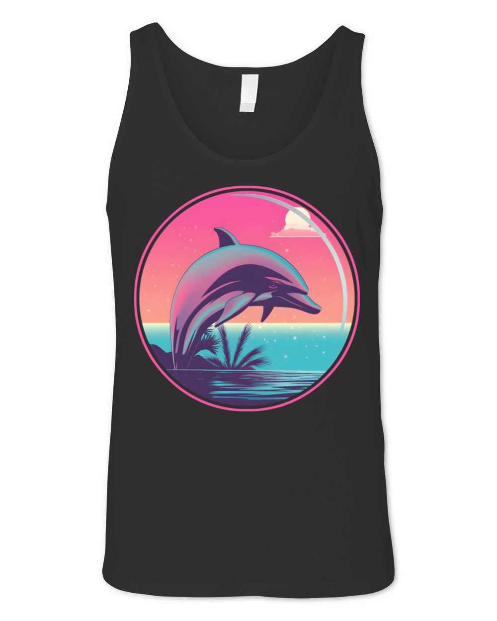 Vintage Dolphin Lovers Unisex Jersey Tank