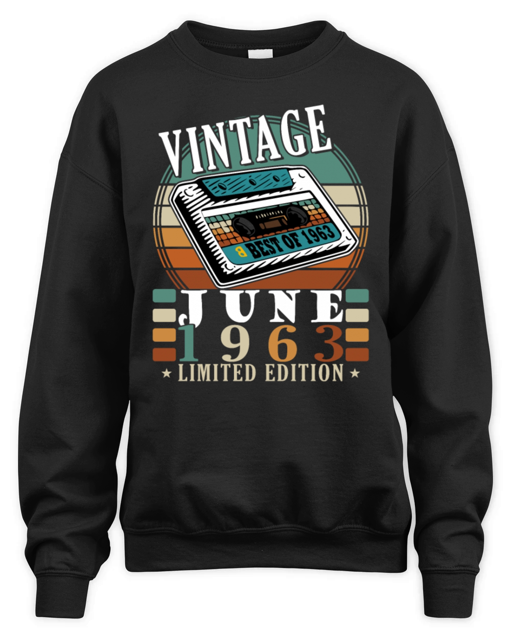 June 1963 vintage birthday gift 60 years Unisex Premium Crewneck Sweatshirt