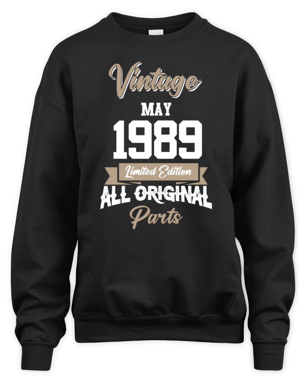May 1989 Vintage Birthday Present Unisex Premium Crewneck Sweatshirt