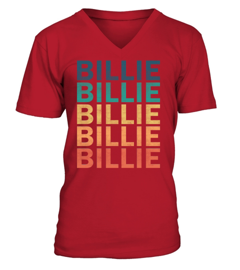 Billie Name T Shirt - Billie Vintage Retro Name Gi V-Neck T-shirt