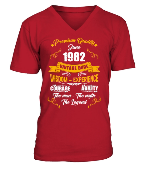 June 1969 Vintage Birthday Present V-Neck T-shirt