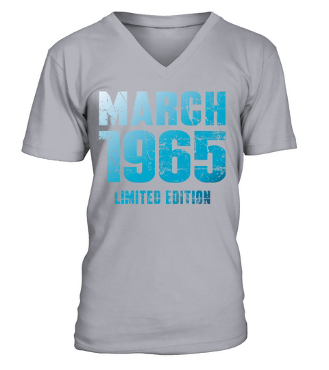 March 1965 Limited Edition Birthday Present V-Neck T-shirt