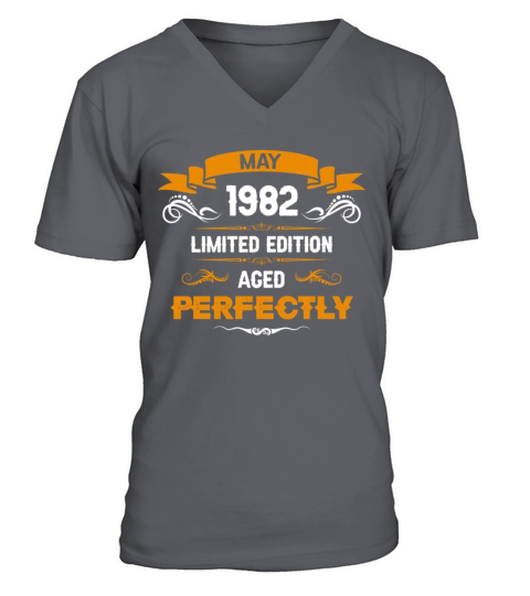 May 1982 Vintage Birthday Present V-Neck T-shirt