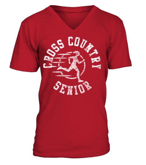 Vintage Cross Country Senior V-Neck T-shirt