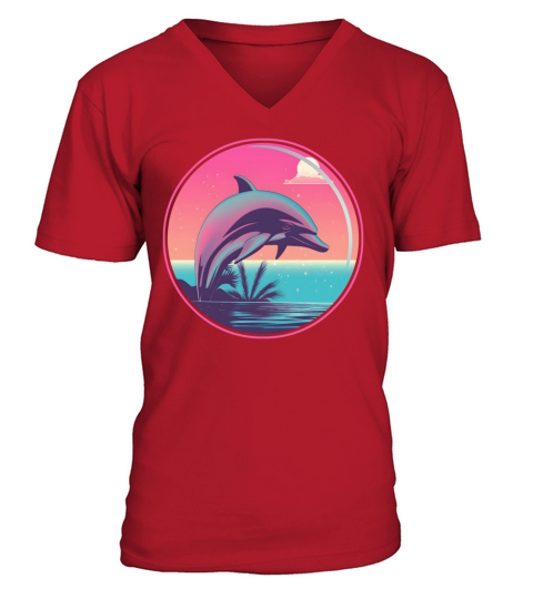 Vintage Dolphin Lovers V-Neck T-shirt