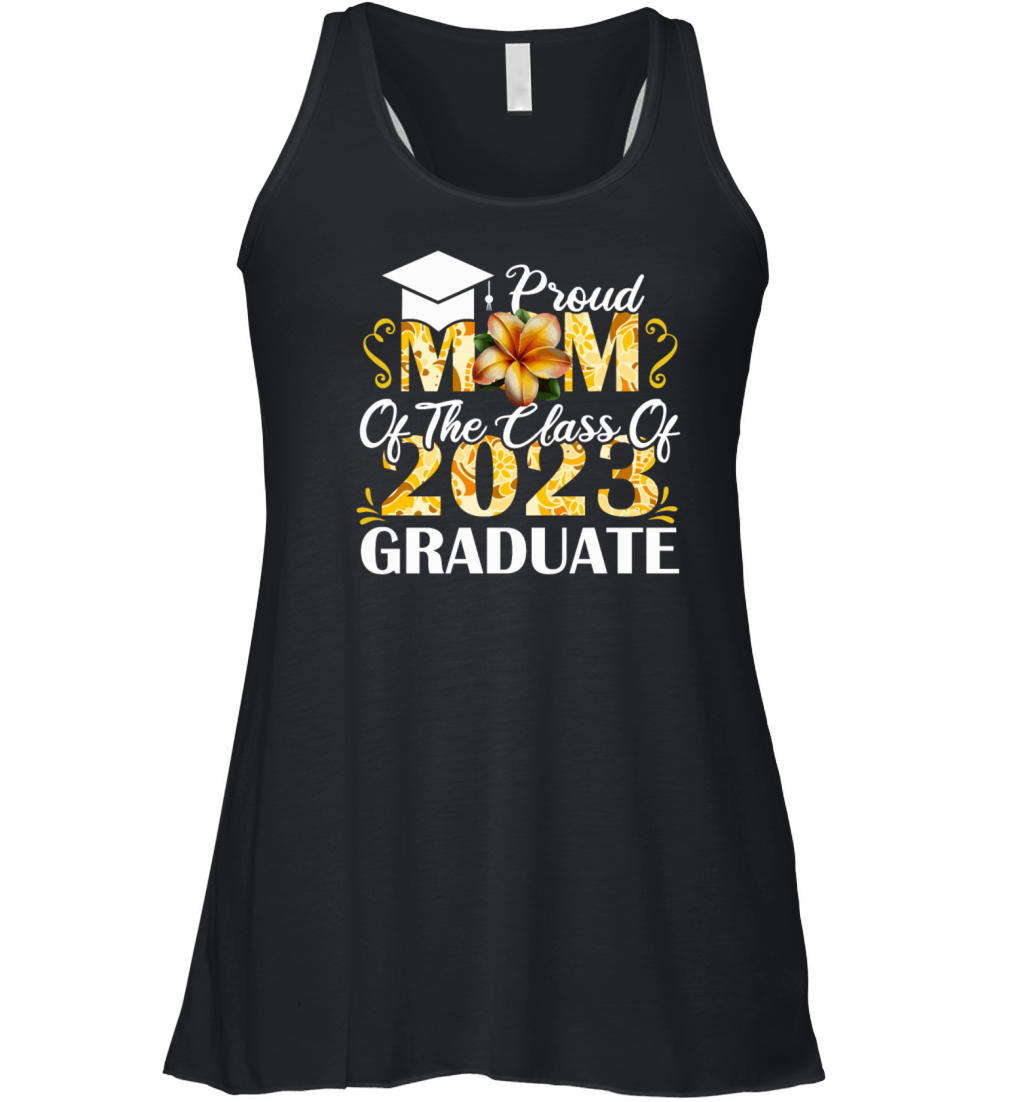 Floral Proud Mom 2023 Class Graduation Senior Grad Women's Flowy Tank Top