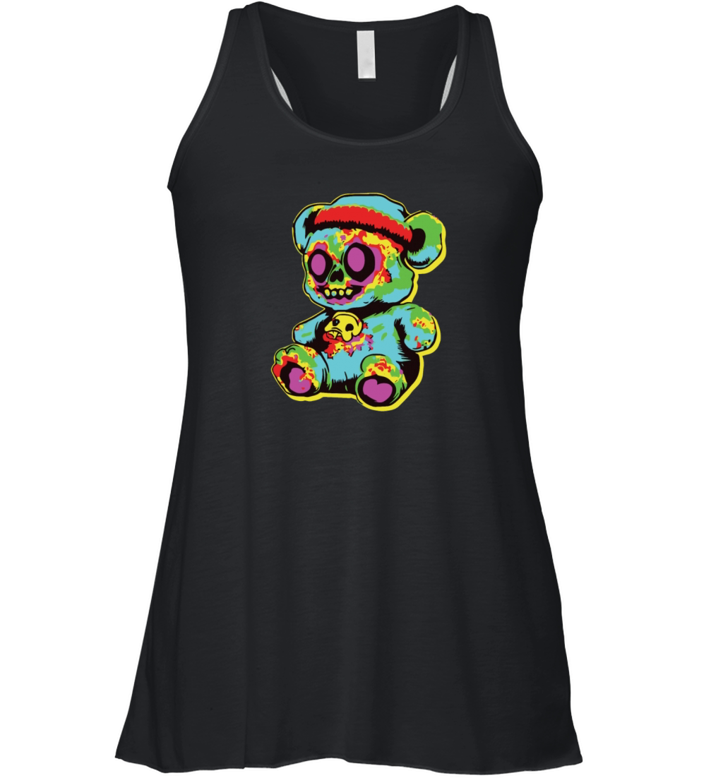 Horror Scary Bear Halloween Creepy Cuddles Women's Flowy Tank Top