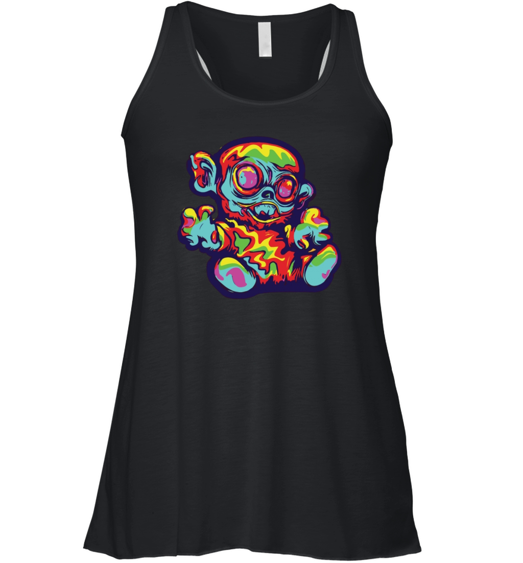 Horror Scary Bear Halloween Vampy Bear Women's Flowy Tank Top