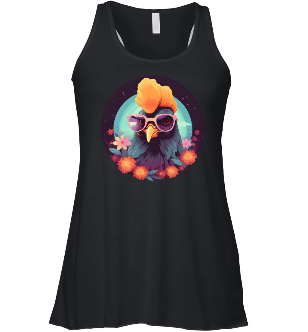 Retro Chicken Lovers Vintage Women's Flowy Tank Top