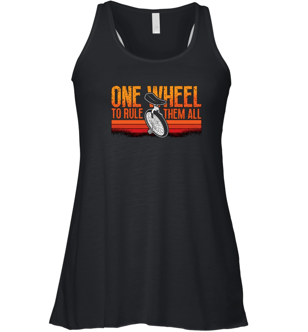Unicycle One Wheel To Rule Unicycling Unicyclist Women's Flowy Tank Top