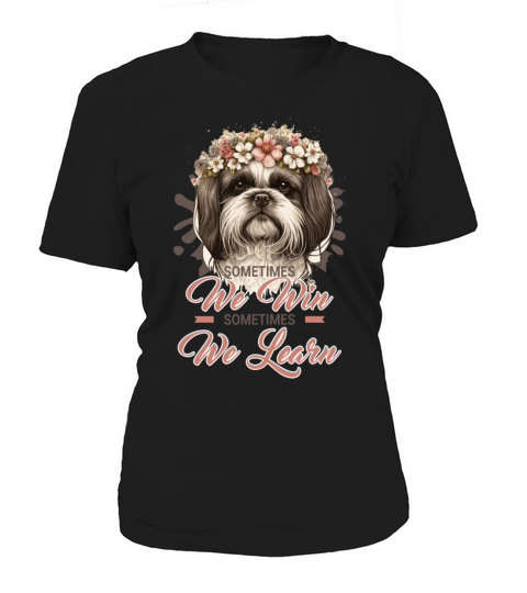 Flower Crown Shihtzu Dog Breed Positive Message An Women's T-Shirt