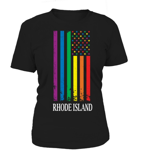 Rhode Island Pride Month Pride Flag LGBT Community Women's T-Shirt
