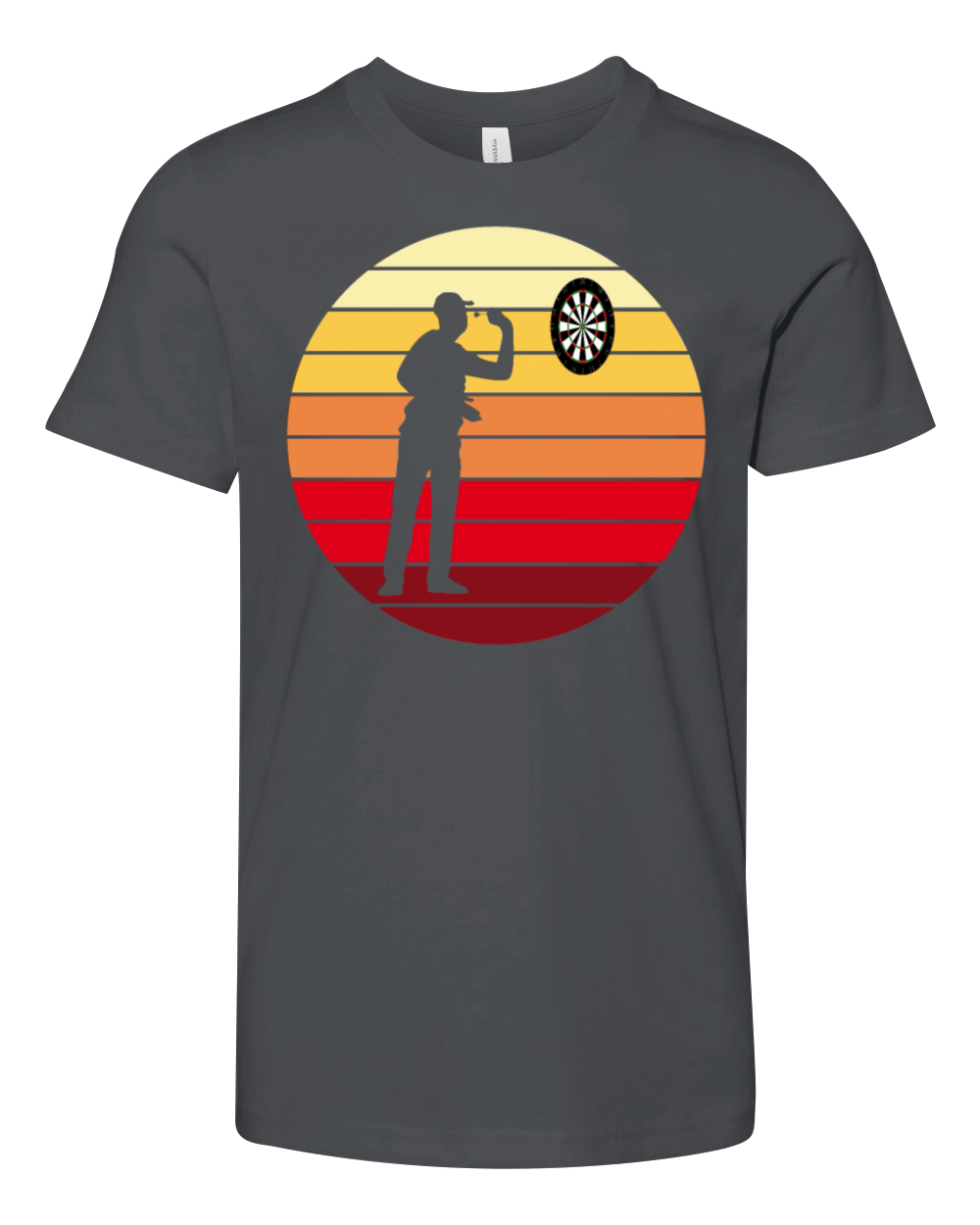 Darts Dart Player Dart-Throwing Retro Vintage Gift Youth Unisex Jersey Tee
