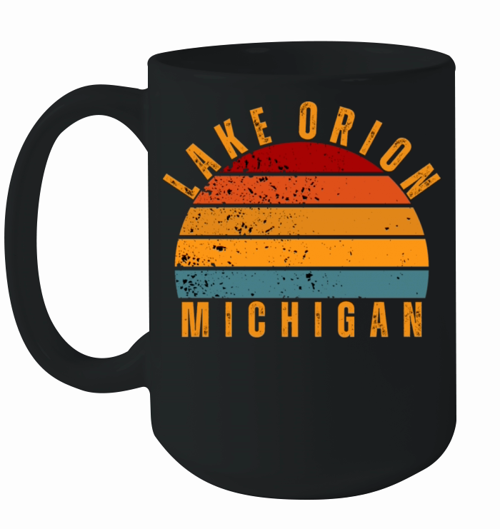 Lake Orion Michigan Vintage Retro Ceramic Mug