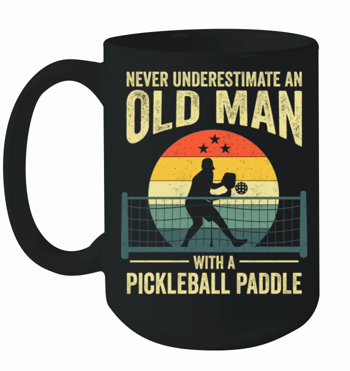 Pickleball Vintage Design For Grandpa Pickleball Ceramic Mug