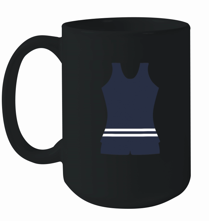 Vintage Navy Blue Bathing Suit Ceramic Mug