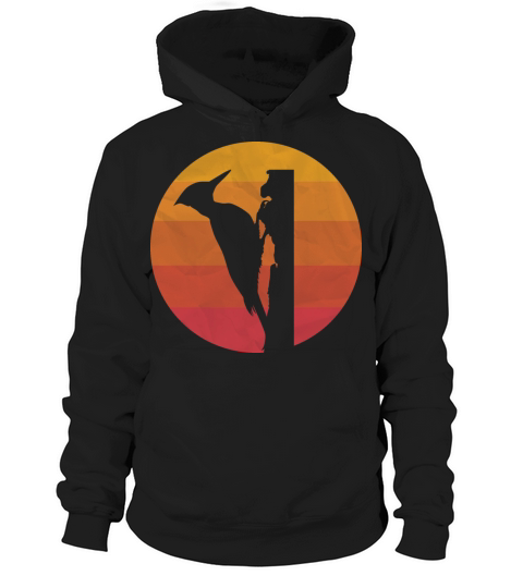 Vintage Retro Woodpecker Hoodie Unisex