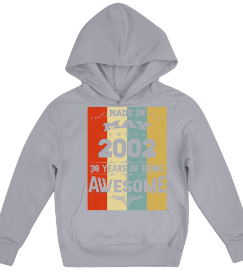 May 2002 Vintage Birthday Present Kids Hoodie