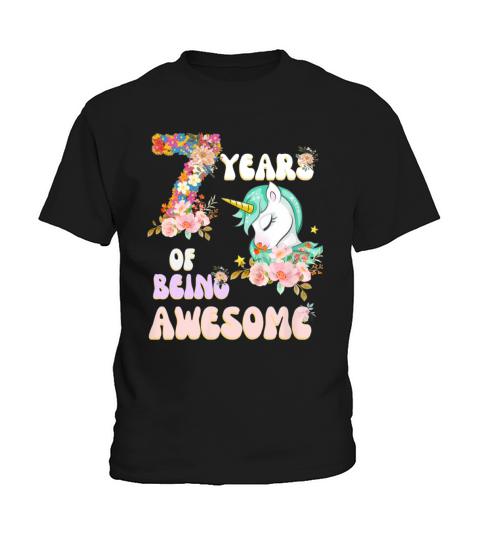 7 YEARS OF BEING AWESOMe Kids T-Shirt