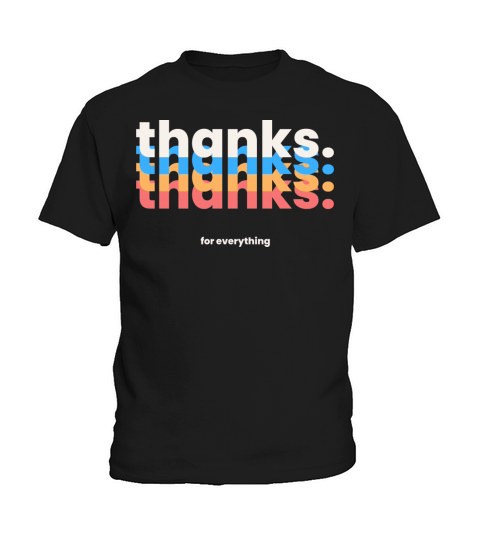 Colorful Thanks Typography Kids T-Shirt