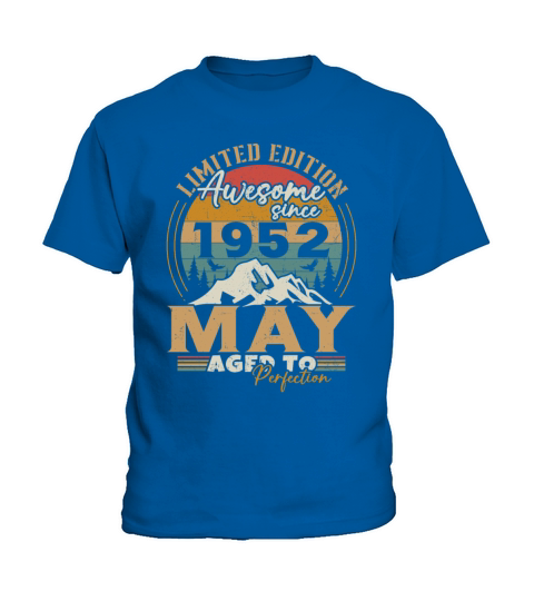 Vintage Born In May 1952 Birthday Gift Kids T-Shirt