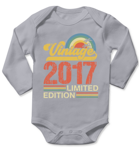 Retro Vintage 2017 Limited Edition Long Sleeve Baby One-Piece