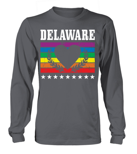 Delaware Pride Flag Pride Month LGBTQ Flag LGBT Co Long sleeved Unisex