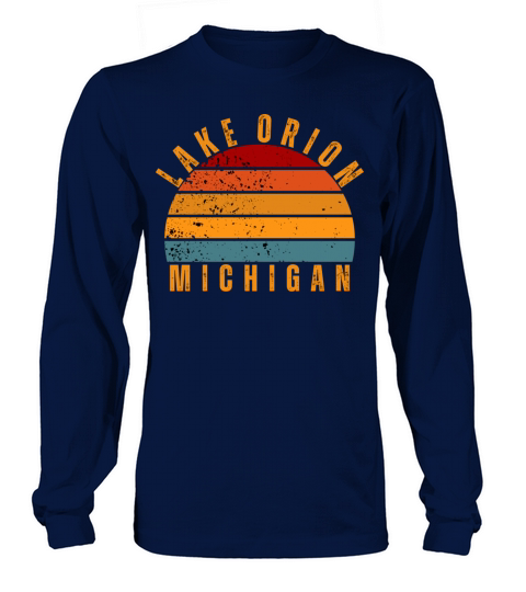 Lake Orion Michigan Vintage Retro Long sleeved Unisex