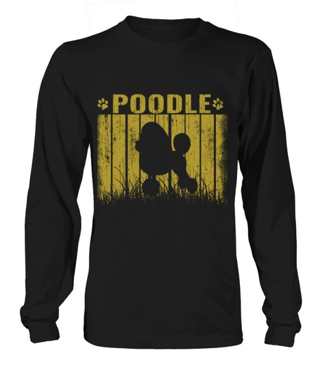 Retro Poodle Dog Vintage Gifts Long sleeved Unisex